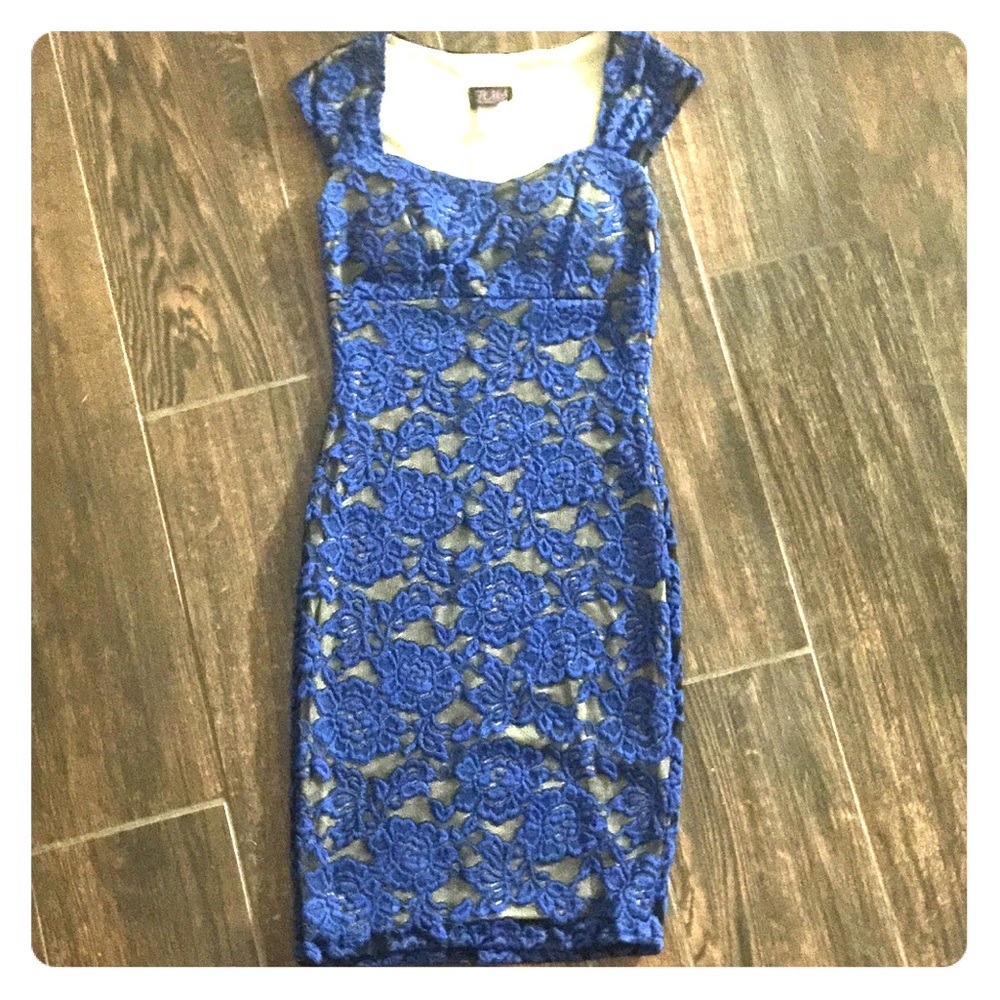 Blue floral dress